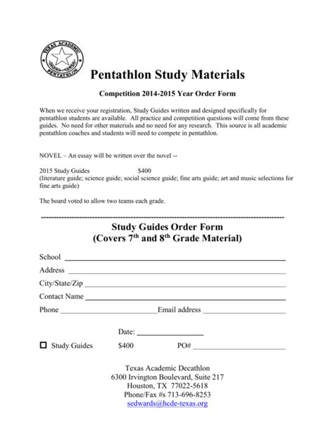 Academic pentathlon 6th grade study guide 2015. - Pennylvania appraiser study guide for auto.