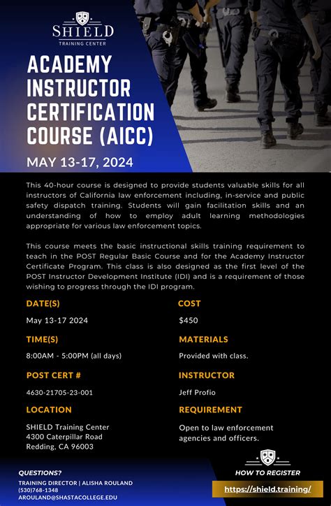 Academy Instructor Certification Course