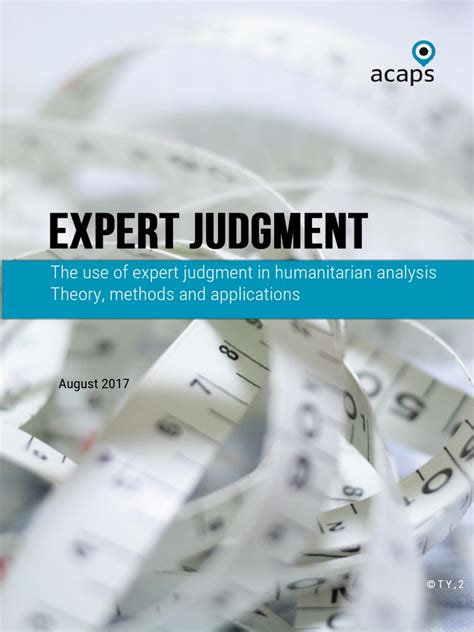 Acaps Expert Judgment Summary August 2017