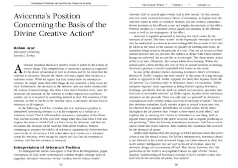 Acar 2004 Avicenna on divine creative action pdf