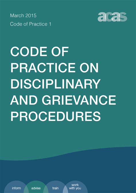 Acas Code of Practice 1 on Disciplinary and Grievance Procedures