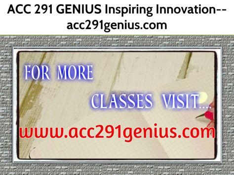 Acc 291 Genius