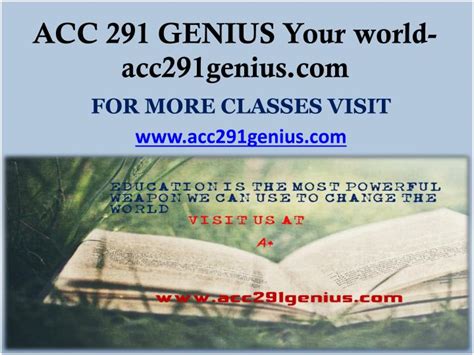 Acc 291 Genius