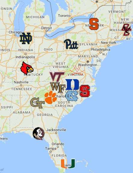 Acc locations. ACC play consists of 18-game schedules for each school. All 135 ACC regular-season conference games will be available through the ESPN family of networks, including ACC Network and ACC Network Extra or The CW. A record 86 games will be televised on ACC Network – 73 regular season games and 13 during the Ally ACC Women’s Basketball ... 