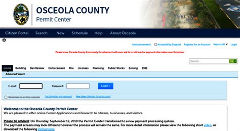 Accela osceola. We are pleased to offer our citizens, businesses, and visitors access to government services online, 24 hours a day, 7 days a week. To use ALL the services we provide you must register and create a user account. You can view information, get questions answered and have limited services as an anonymous user. We trust this will provide you with a ... 