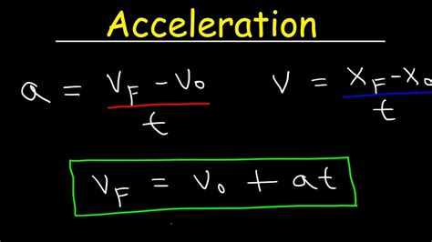 Acceleration vs. Velocity Equations - Engineering ToolBox