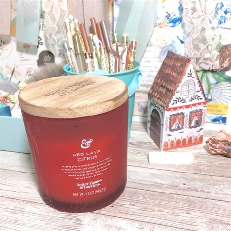 Accents Red Lava Citrus Candle Poshmark