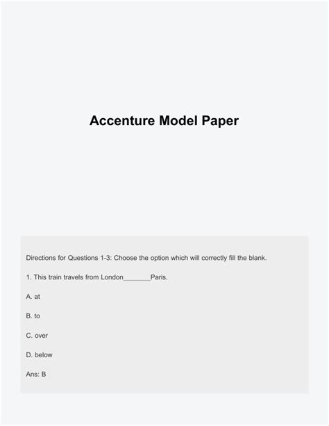 Accenture Placement Paper 1