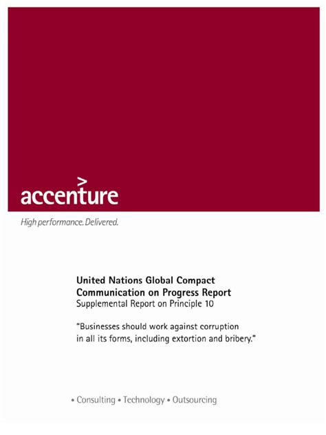 Accenture UNGC Communication on Progress Report