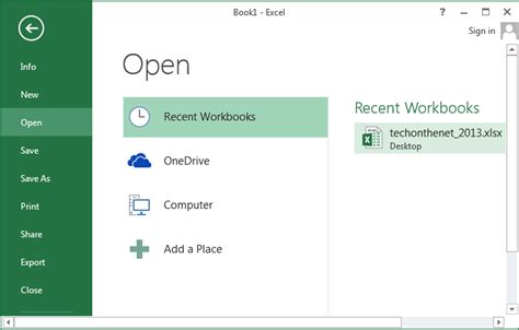 Accept MS Excel 2013 open