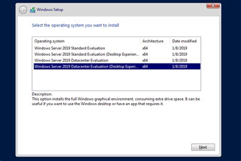Accept MS operation system win server 2019 ++