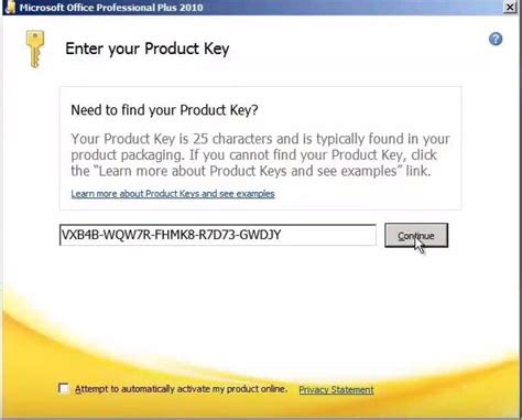Accept Office 2010 for free key