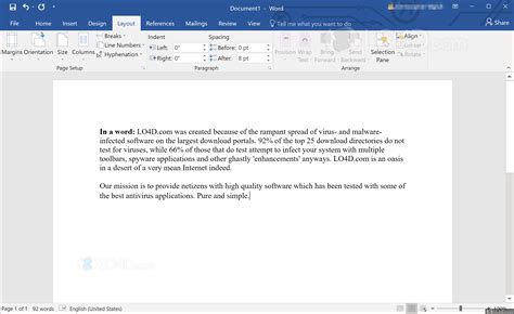 Accept microsoft Word 2016 official