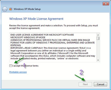 Accept microsoft windows XP good