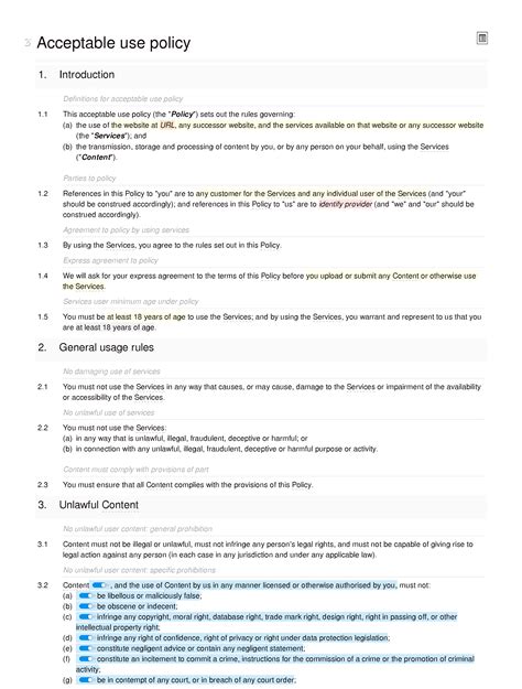 Acceptable use policy Docular