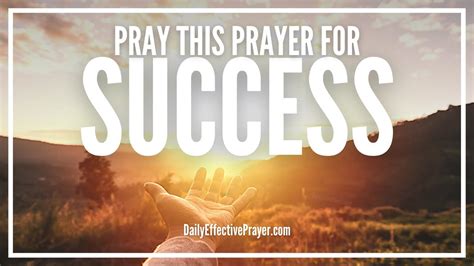 Acceptance of Prayer and Success