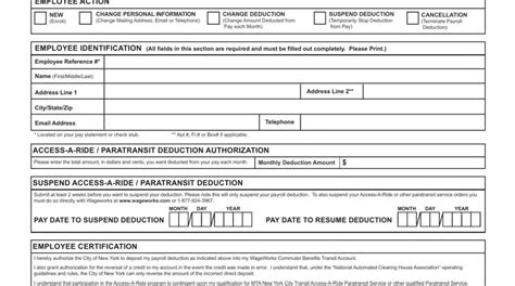 Access A Ride Nyc Application PDF Form FormsPal