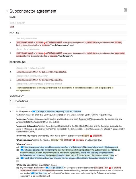 Access Control Framework Agreement Template HQ Template Documents