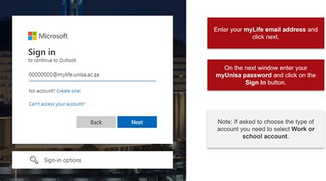Access UNISA MyLife E-Mail from MS Outlook - Erm