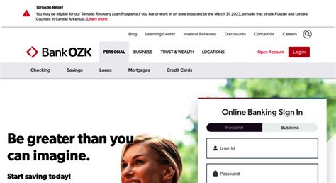 Access bankozarks.com.