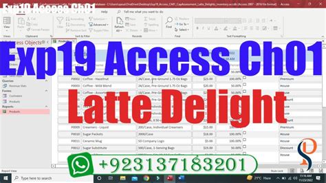 Access chapter 1 grader project latte delights inventory. 2Exp19_Access_Ch01_CapAssessm...