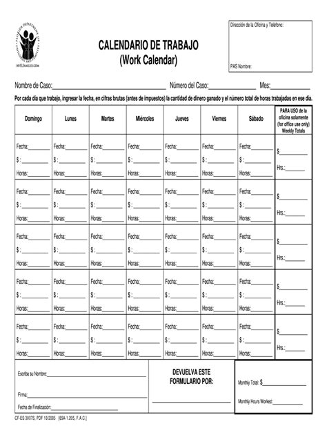 Access florida work calendar. Case Name _____ Case Number/Cat/Seq. Office Address / Phone Number: Please complete each section which has been marked on Page 1 AND Page 2 of this form. 