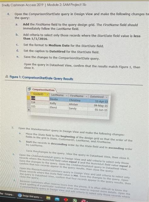 Access module 2 sam project 1b. com. Open the ChildrenAndAdult query in Design View and ...