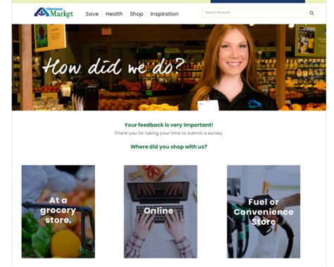 Access to your Albertsons Account Survey Steps