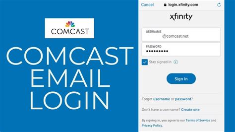 Enter your Comcast email address or username in the provided fie