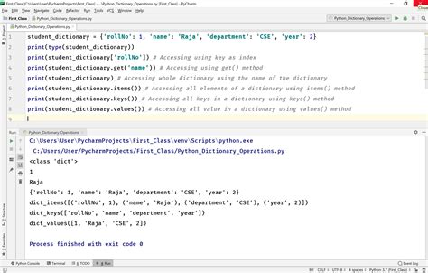 Accessing any element in a dictionary in Python