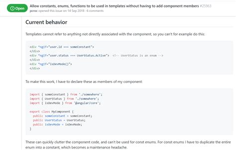 Accessing const enums in Angular html template Stack Overflow