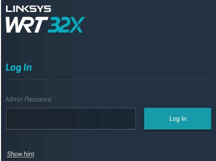 Accessing the Linksys WRT32X web interface