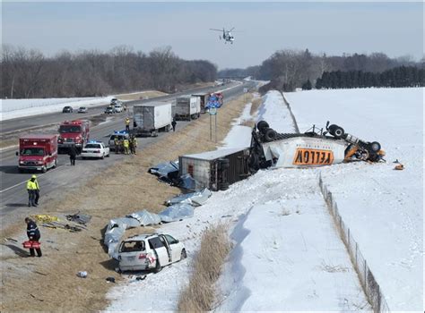According to state troopers, a plow truck traveling westbound on the Ohio Turnpike between SR 4 and SR 250 around 2 p.m. Sunday caused snow and ice to be thrown into eastbound lanes. Twelve people .... 
