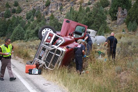 Accident logan canyon. Honeyville woman dies in Logan Canyon crash. Law enforcement officers block the entrance to Logan Canyon on Tuesday morning following a fatal crash. A pickup truck and minivan involved rest on the highway after colliding near Milepost 489 in Logan Canyon on Wednesday. The minivan's driver died in the crash and a minor passenger was injured. 