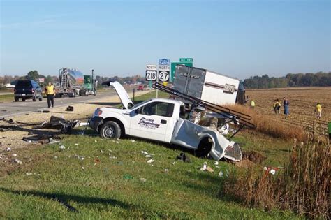 A crash between two vehicles on Highway 218 late Thursday afternoon