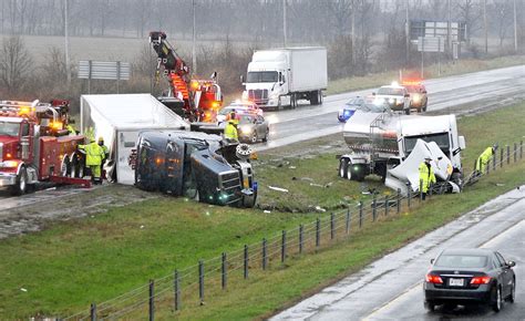 Crash involving semitrailer, car shuts down northbound I-69 in Eaton County. POTTERVILLE — One person was seriously injuried in a crash involving a passenger vehicle and a semi truck Tuesday .... 