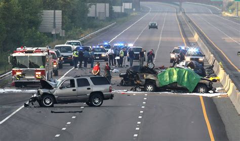 Several people injured and driver Christy Gilpatrick, 24, arrested in collision involving school bus on Route 24 in Berkley, Massachusetts. Accident Date: Sun, 12/02/2018. Boston, MA. Darkeem Kelow, 26, killed in pedestrian collision following prior crash on Route 24 in Bridgewater, Massachusetts.