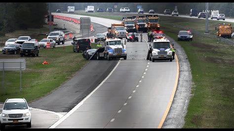 The crash happened on the eastbound Sunrise Highway near exit 50 when the vehicle struck the center median, followed by the guardrail of the right lane, before becoming disabled.