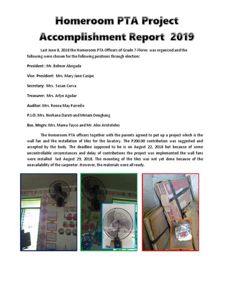 Accomplishment Report 2019 HRPTA