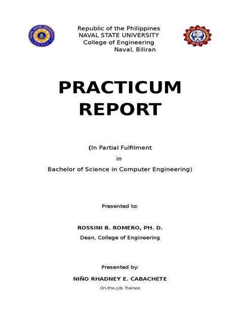 Accomplishment Report Practicum <b>Accomplishment Report Practicum V</b> title=
