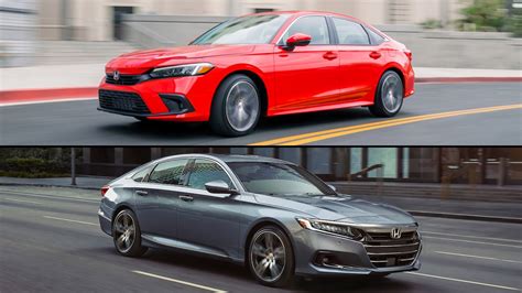 Accord vs civic. The Accord is slightly larger than the Civic, which means it requires a larger engine to power it. Under the hood of the 2017 Accord sits a 2.4L I4 engine that ... 