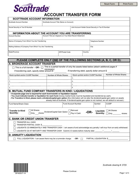 Account Transfer Form pdf