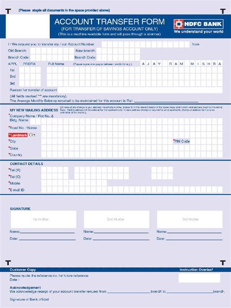 Account Transfer Form pdf