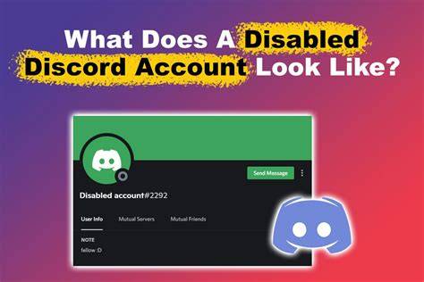 Account disabled discord.  This email will include details about the We would like to ...
