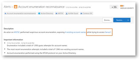 Account enumeration reconnaissance azure atp. 67, Azure ATP now detect...