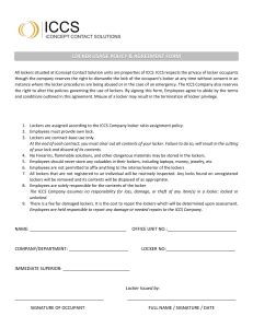 Accountability Form Lockers GSD