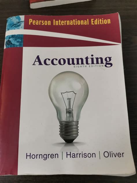 Accounting 8e horngren harrison oliver solutions manual. - Indian railway electric engine maintenance manual.