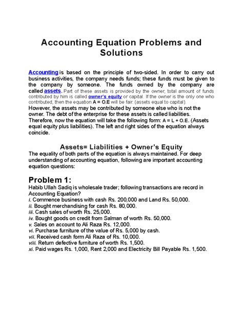 Accounting Answers And Solutions
