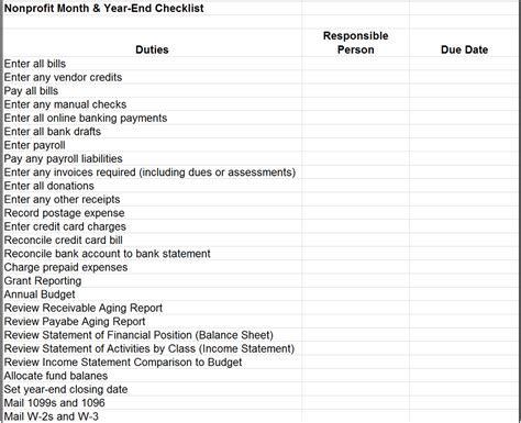 Accounting Checklist Mason Consulting Group in Monthly Accounting