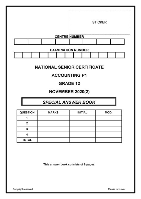 Accounting P1 NSC Nov 2024 Answer Book Eng - Studocu